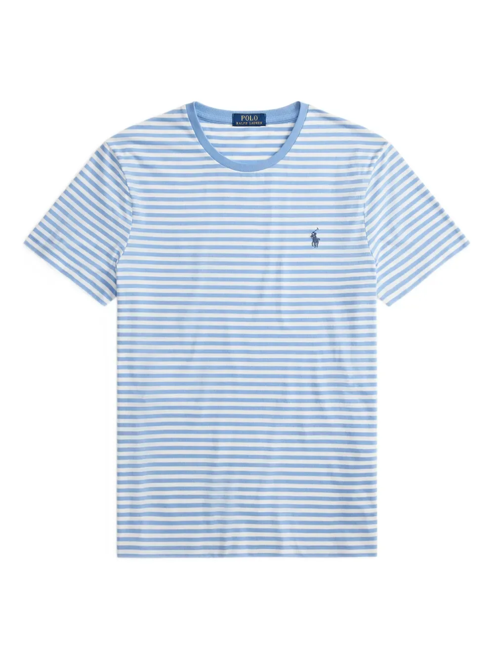 Полосатая футболка с вышитым логотипом POLO RALPH LAUREN, синий