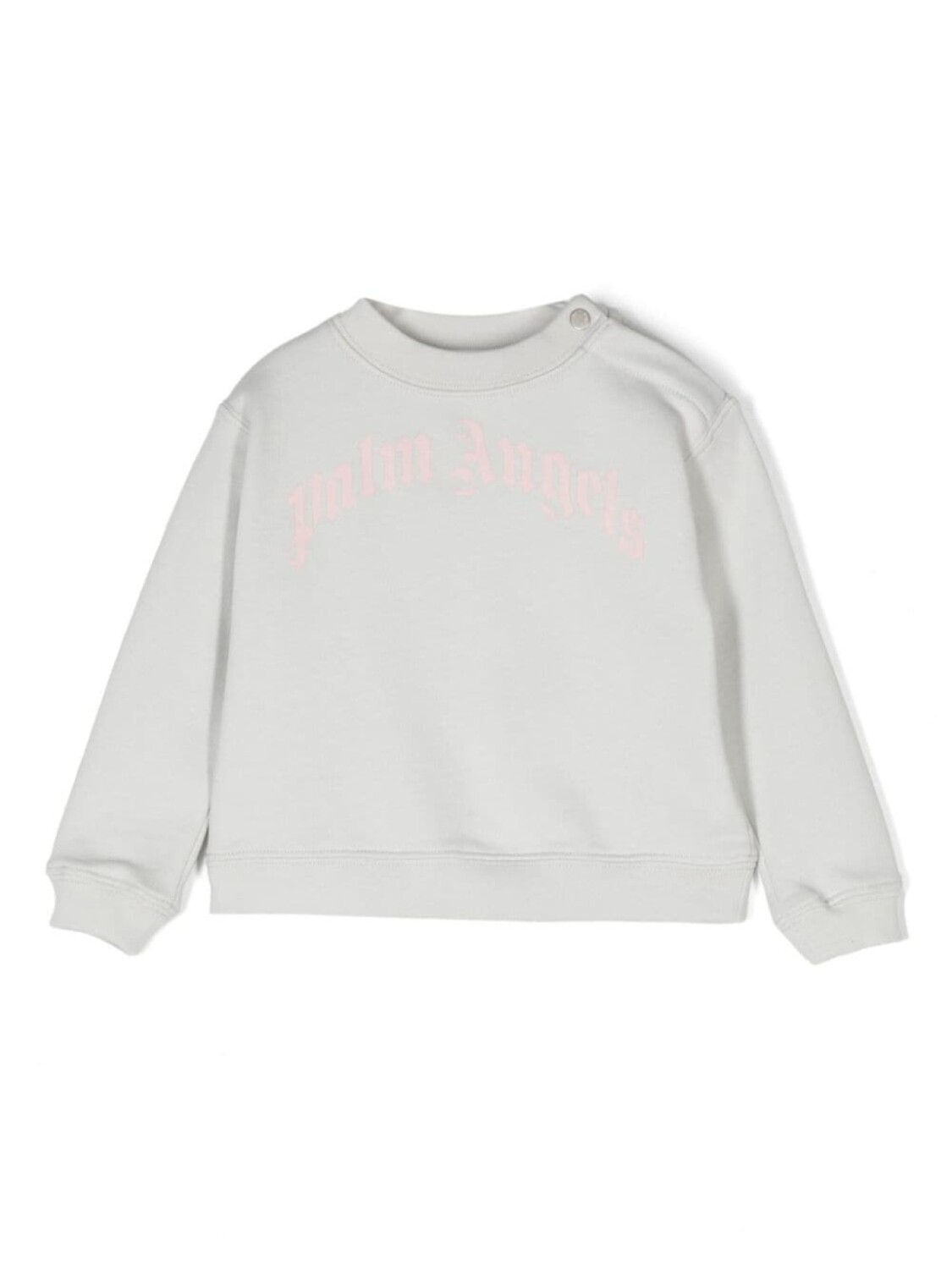 

Palm Angels Kids толстовка с изогнутым логотипом, серый