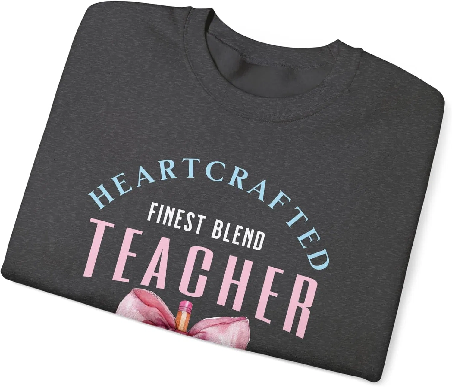 GENERIC Толстовка Heartcrafted для учителей, унисекс, с круглым вырезом, подарок для учителей, мотивационная одежда, вдохновляющая толстовка, Dark Heather — фото 3