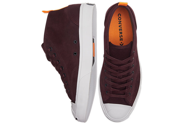 Кеды Converse Jack Purcell Mid 'Deep Bordeaux', красный — фото 4