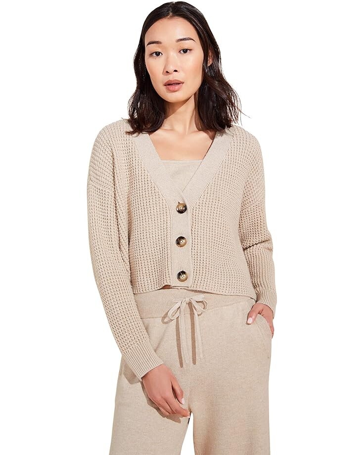 

Свитер Eberjey Recycled - The Cropped Cardigan, цвет Oat