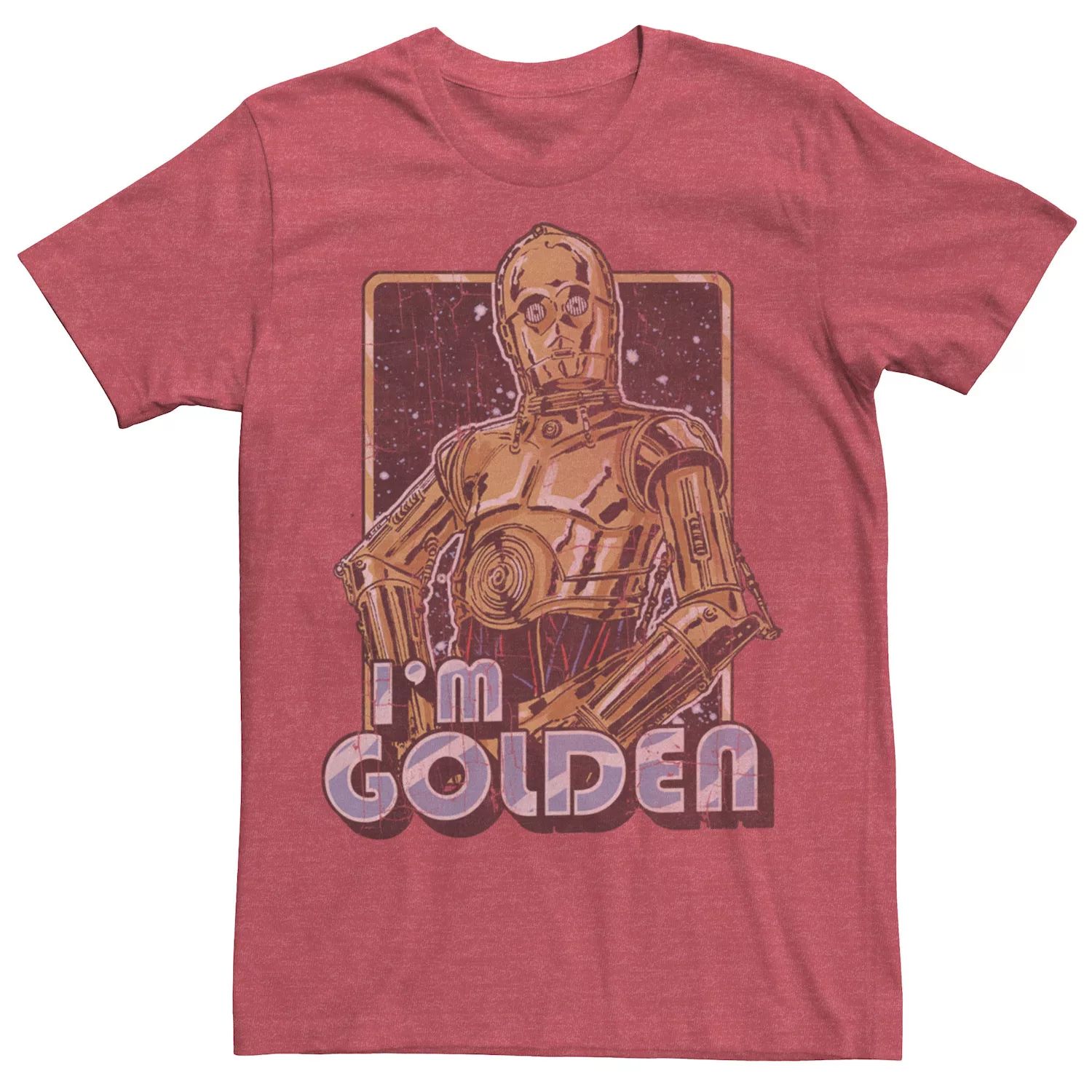 

Мужская футболка C-3PO I'm Golden с графическим рисунком Star Wars