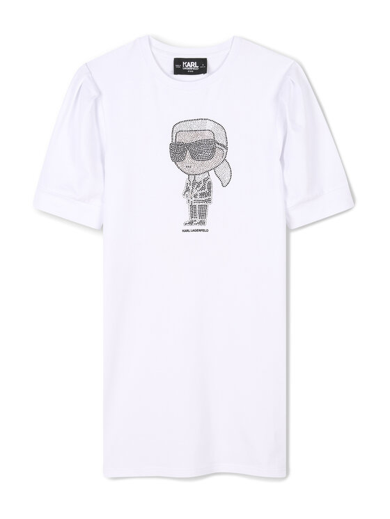 

Платье на каждый день обычный крой Z30458 D Karl Lagerfeld Kids, белый