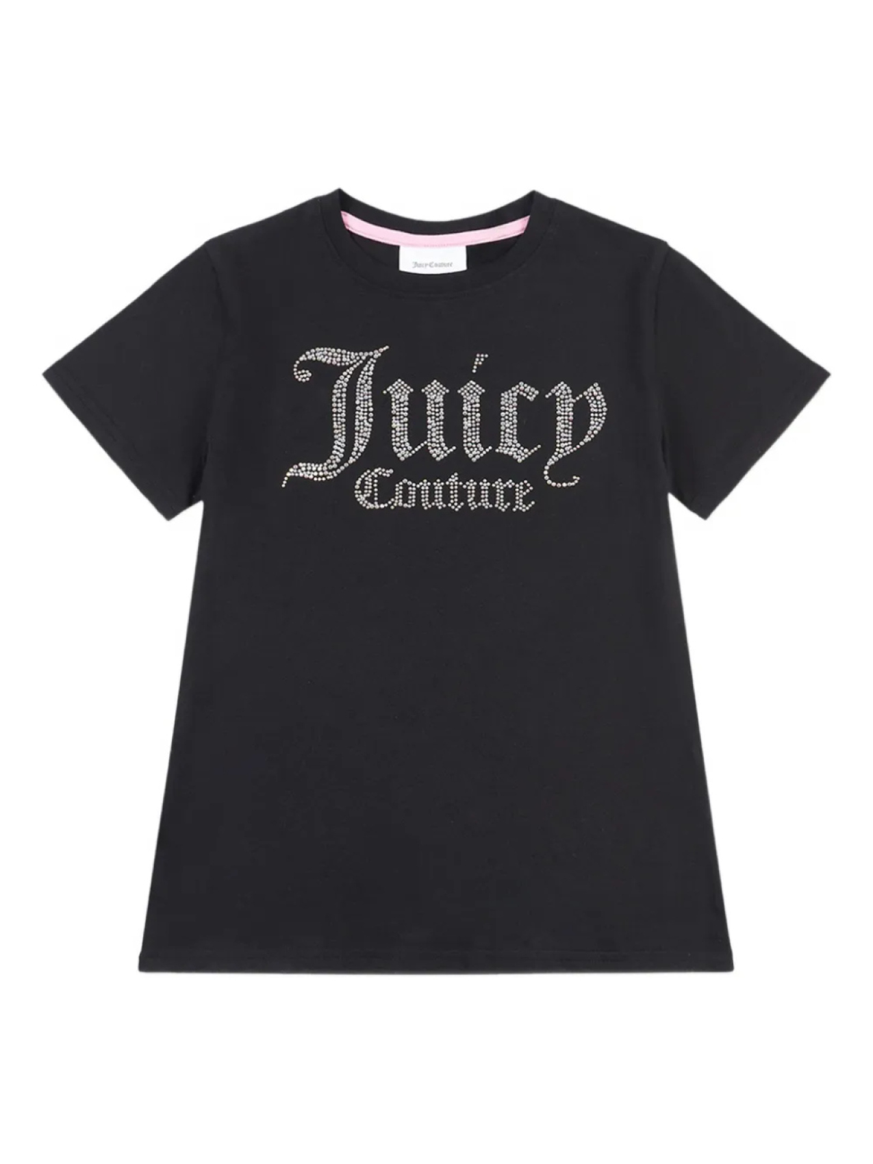 

Футболка Juicy Couture Kids из хлопка, украшенная стразами, черный