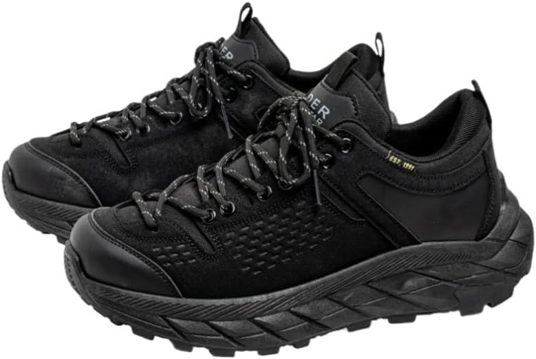 

Мужские модные кроссовки с толстой подошвой для повседневного и спортивного использования, с противоскользящей и износоустойчивой подошвой, легкие и удобные, с мягкой и приятной для кожи внутренней отделкой, для походов Clolinde, черный