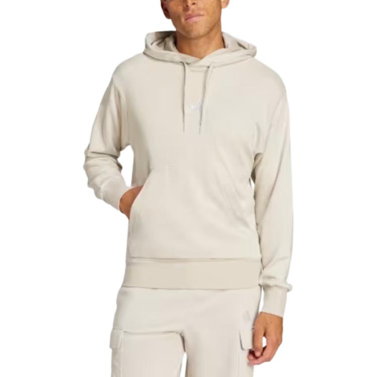 Essentials Feelcozy Флисовая толстовка с капюшоном Adidas, Wonder Aluminum Oxide/Белый — фото 3