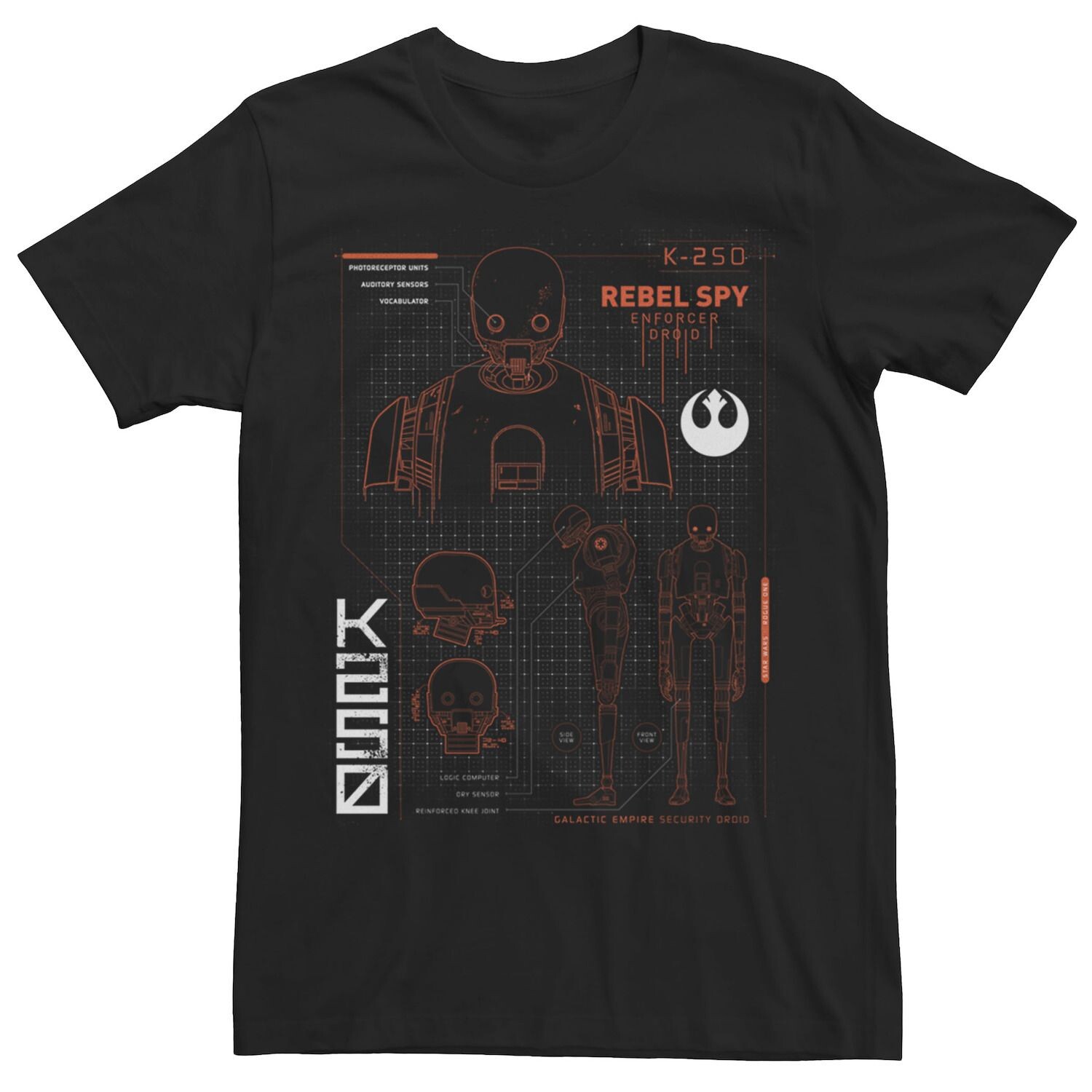 

Мужская футболка K2SO Schematic Star Wars