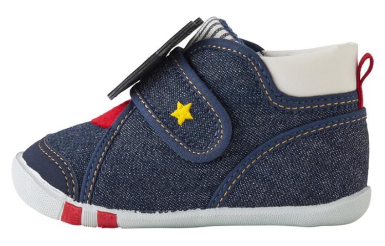 

Кроссовки с нашивкой в виде медведя MIKI HOUSE, синий