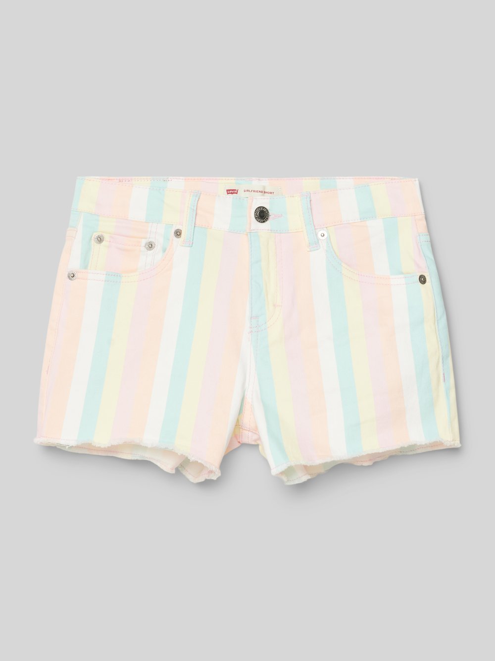 

Узкие джинсовые шорты с полосатым узором Levi’s Kids, светло-оранжевый
