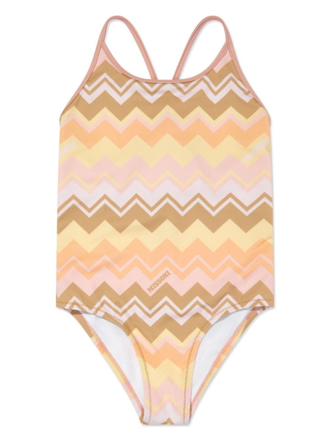 

Missoni Kids купальник с зигзагообразным принтом, нейтральный цвет