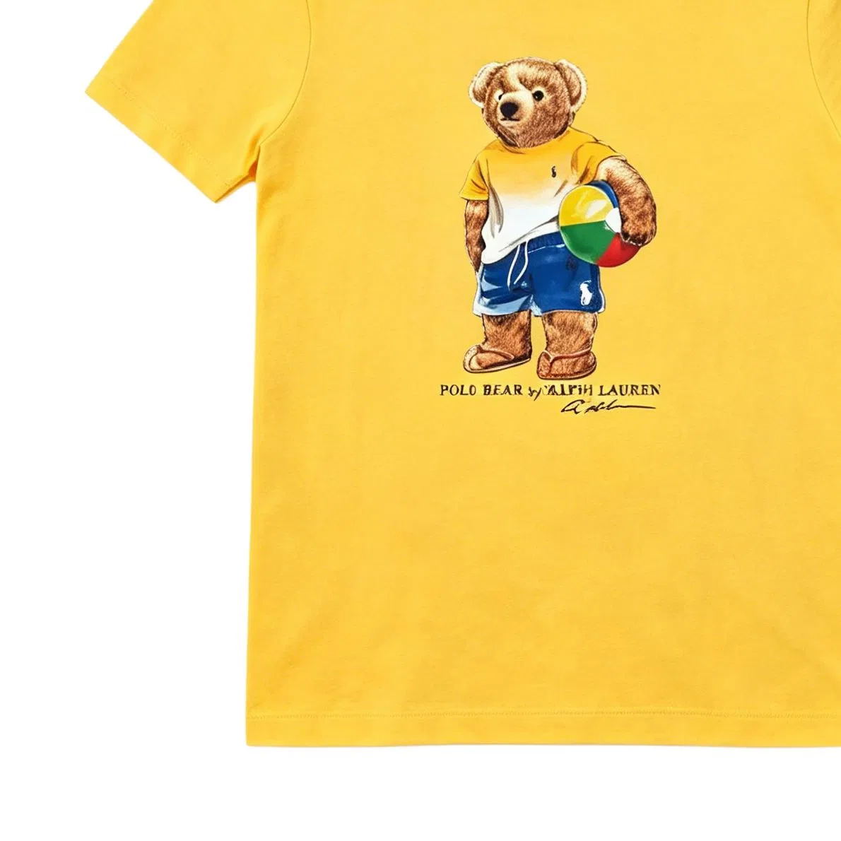 Футболка Polo Bear Slim Fit Polo Ralph Lauren желтая — фото 3