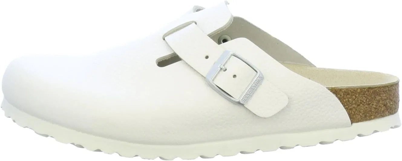 Женские кожаные сабо BIRKENSTOCK Boston, White — фото 3