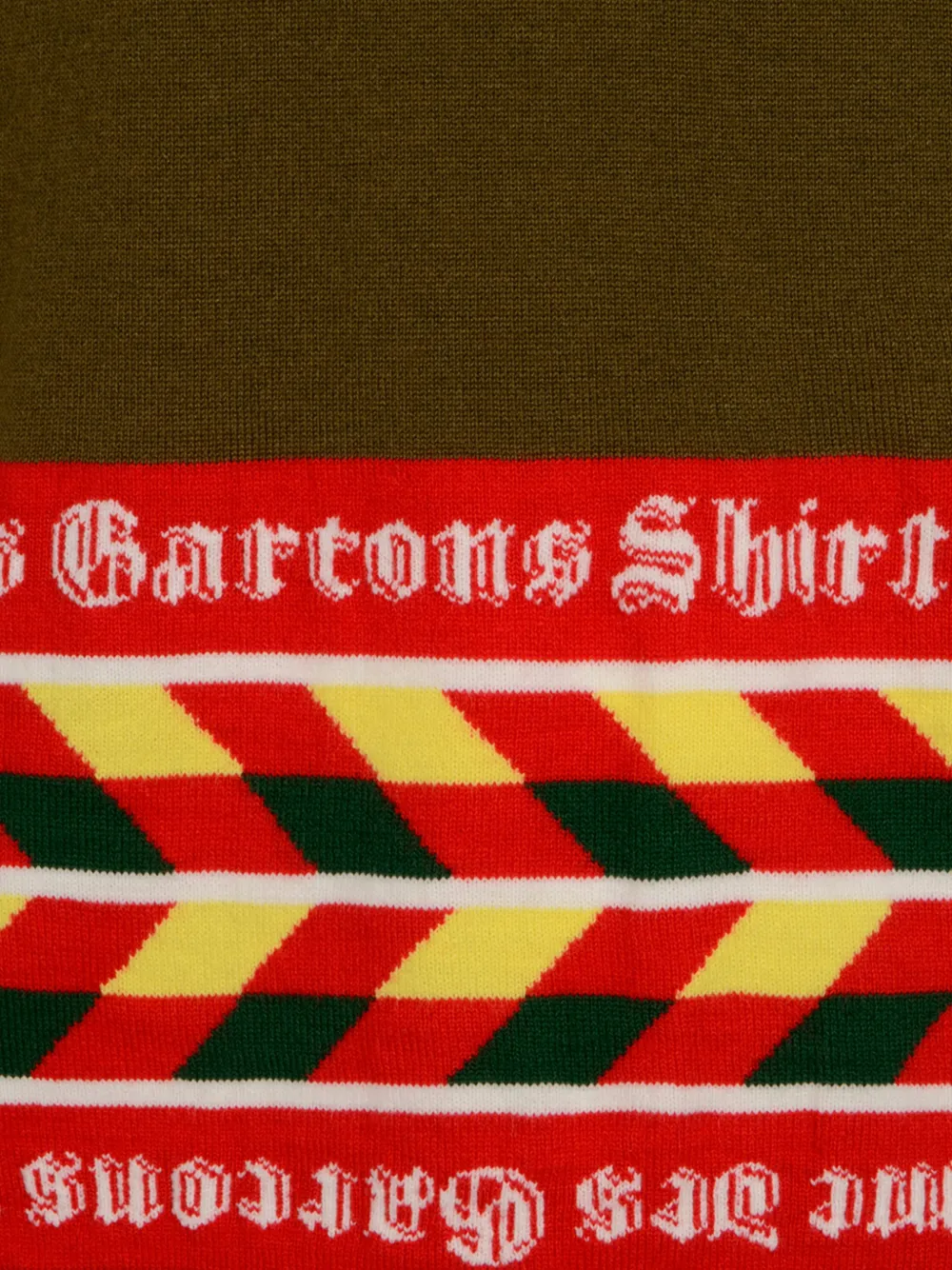 Свитер со вставками в полоску Comme Des Garcons, коричневый — фото 2