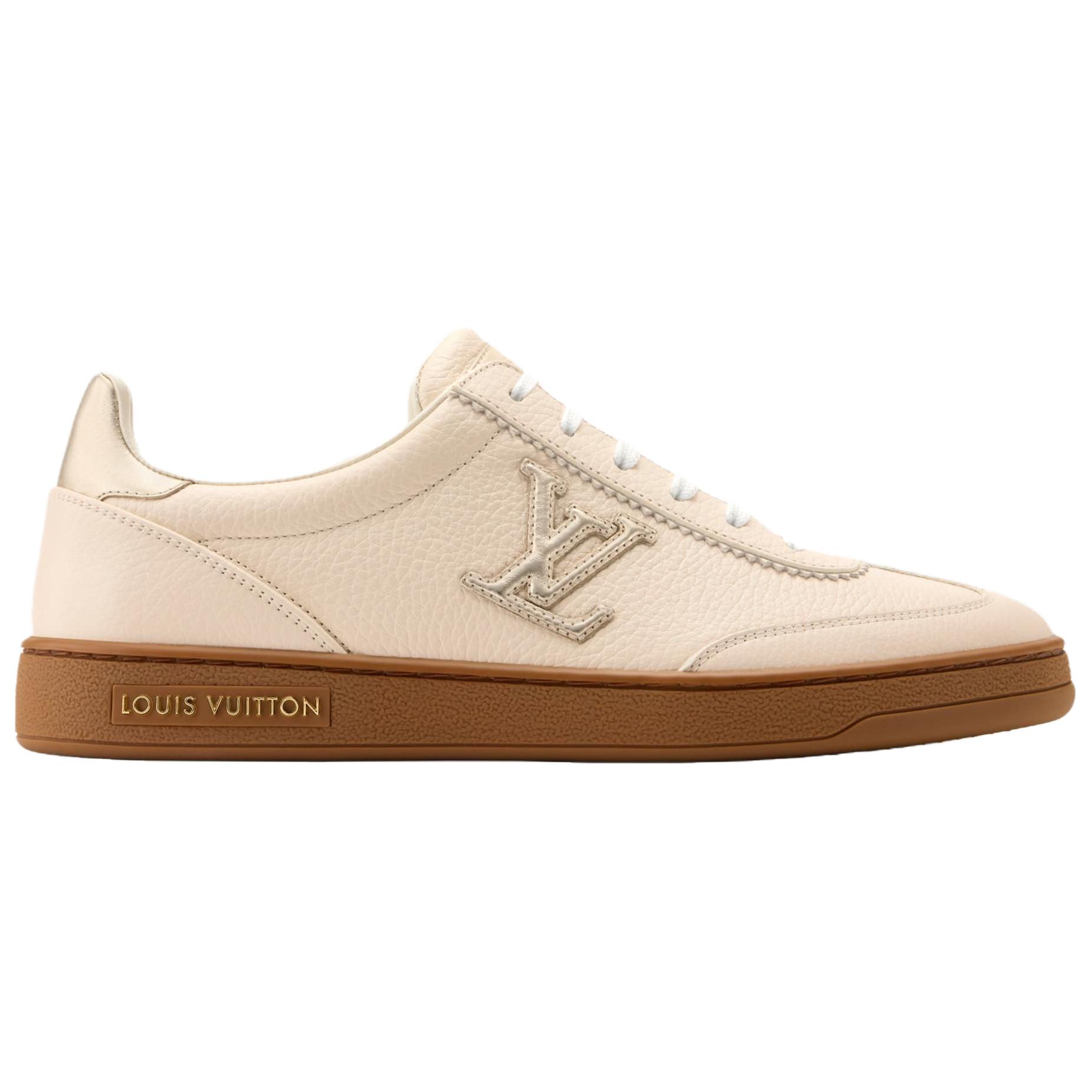 Женские скейтерские кеды low top frontrow beige LOUIS VUITTON, бежевый — фото 4