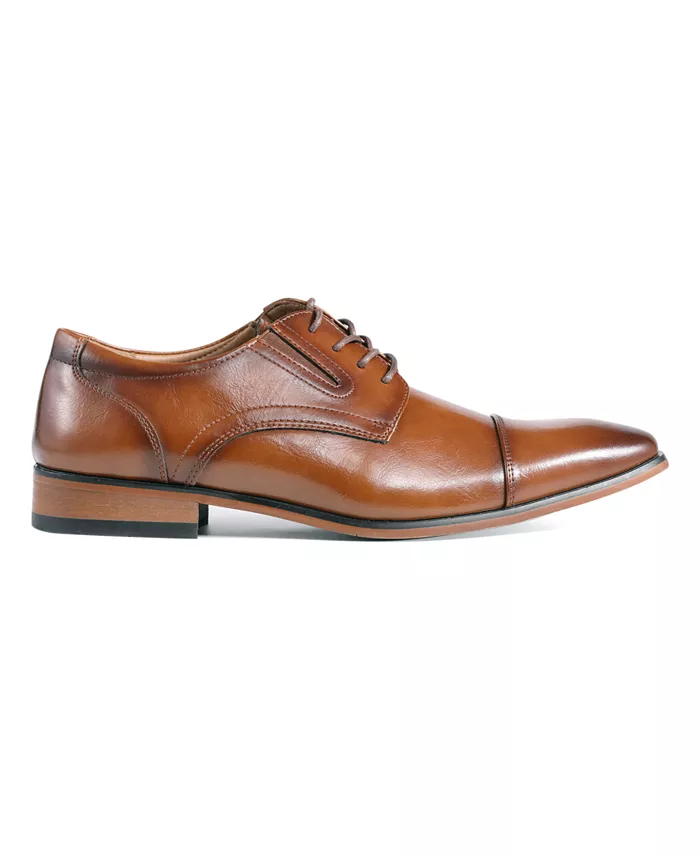 Мужские классические оксфорды Sulai Cap Toe со шнуровкой GUESS, коричневый — фото 2