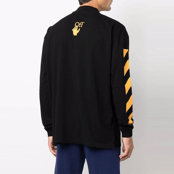Толстовка men's caravaggio painting pattern stripe long sleeves loose fit black Off-White, черный — фото 3