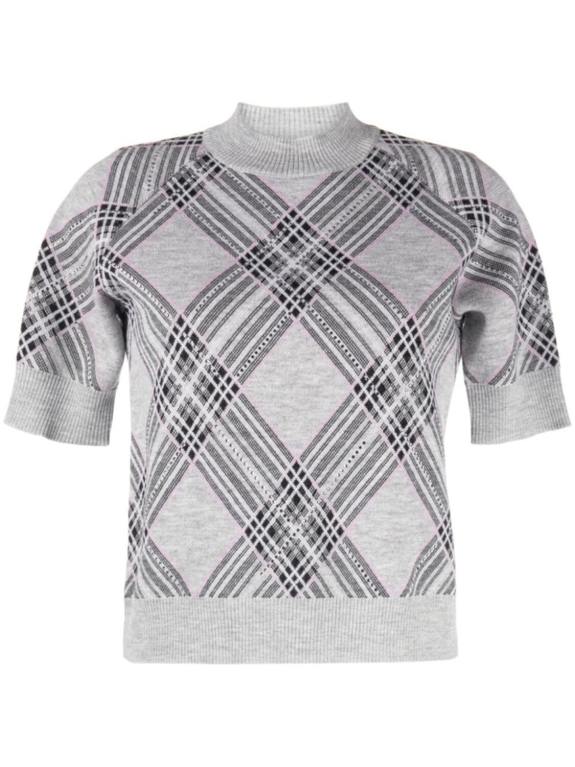

Giuseppe Di Morabito argyle intarsia-knit merino wool jumper, серый