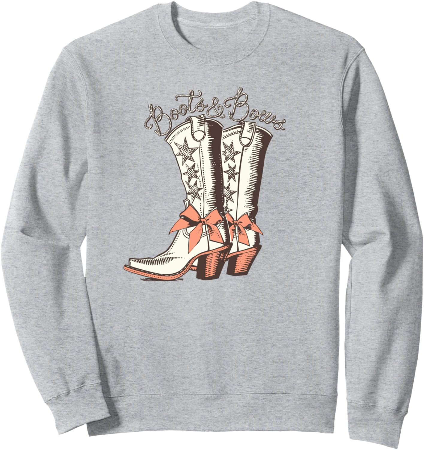 

Ковбойские сапоги Boots and Bows, толстовка Coquette Bow ко Дню независимости США Fun Coquette Bow Boots American Flag Patriotic Bow, серый