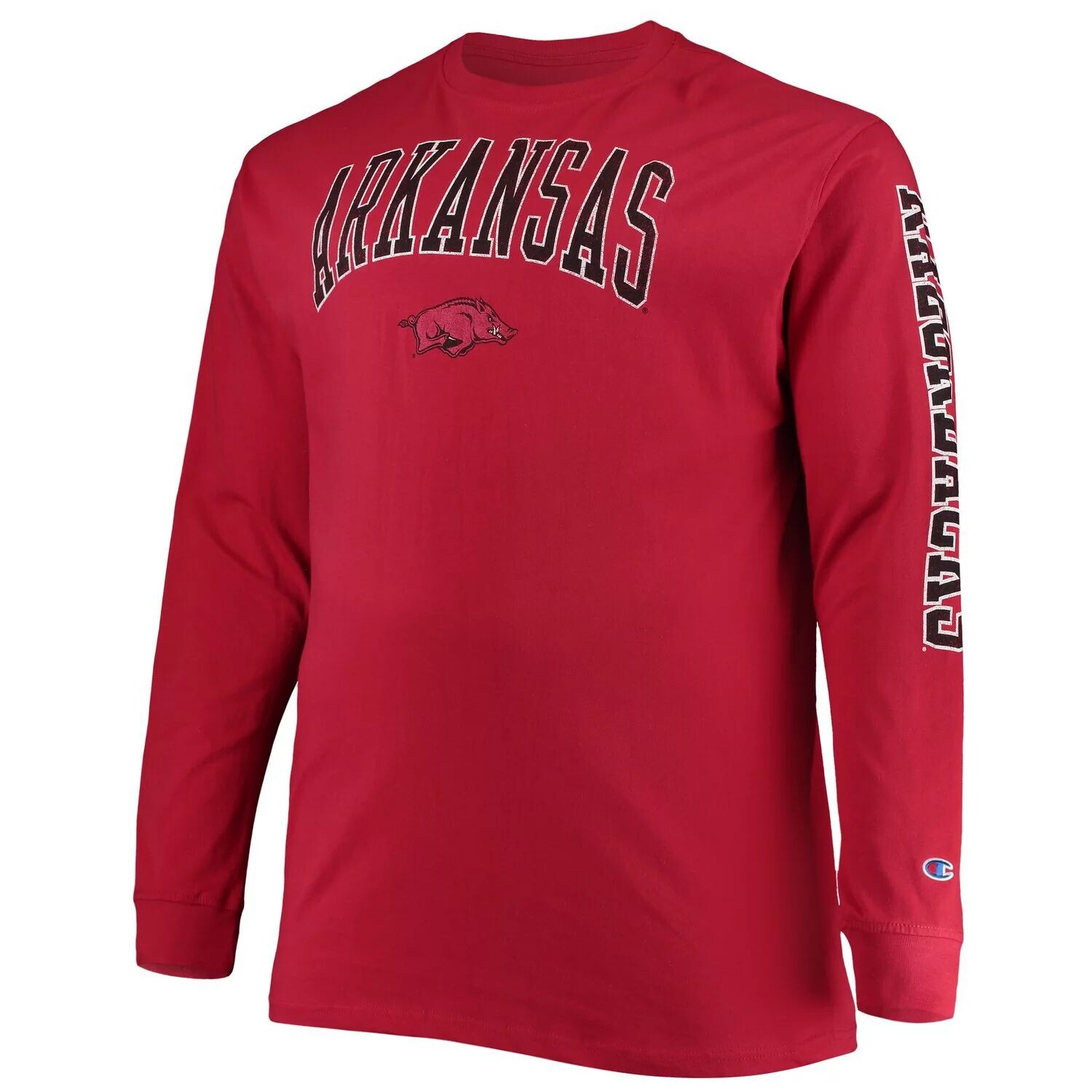 

Мужская футболка с длинным рукавом Cardinal Arkansas Razorbacks Big & Tall 2-Hit Champion