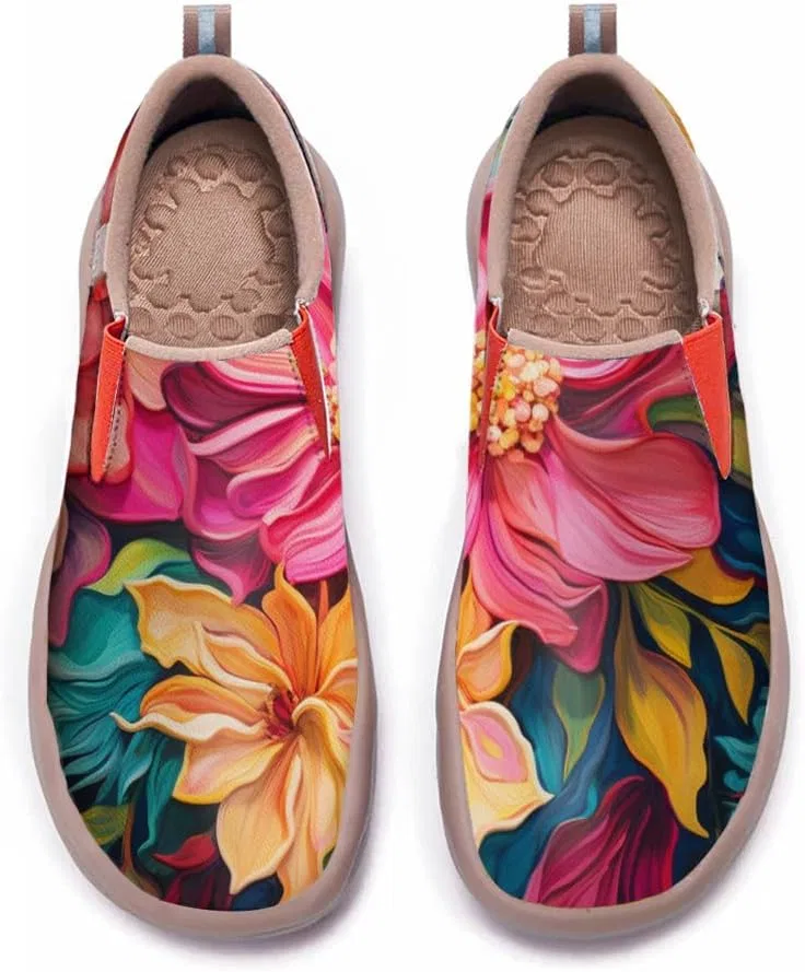 Мокасины мужские с принтом Art, Loafers & Slip-Ons, Colorful Flowers-05 Solepulse