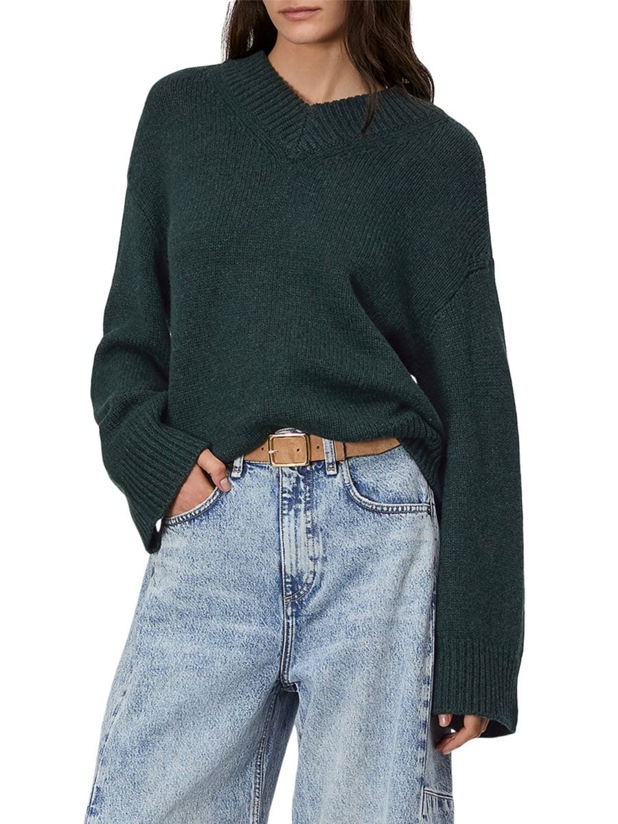 

Свитер Danica из шерсти и кашемира rag & bone, цвет Dark Green