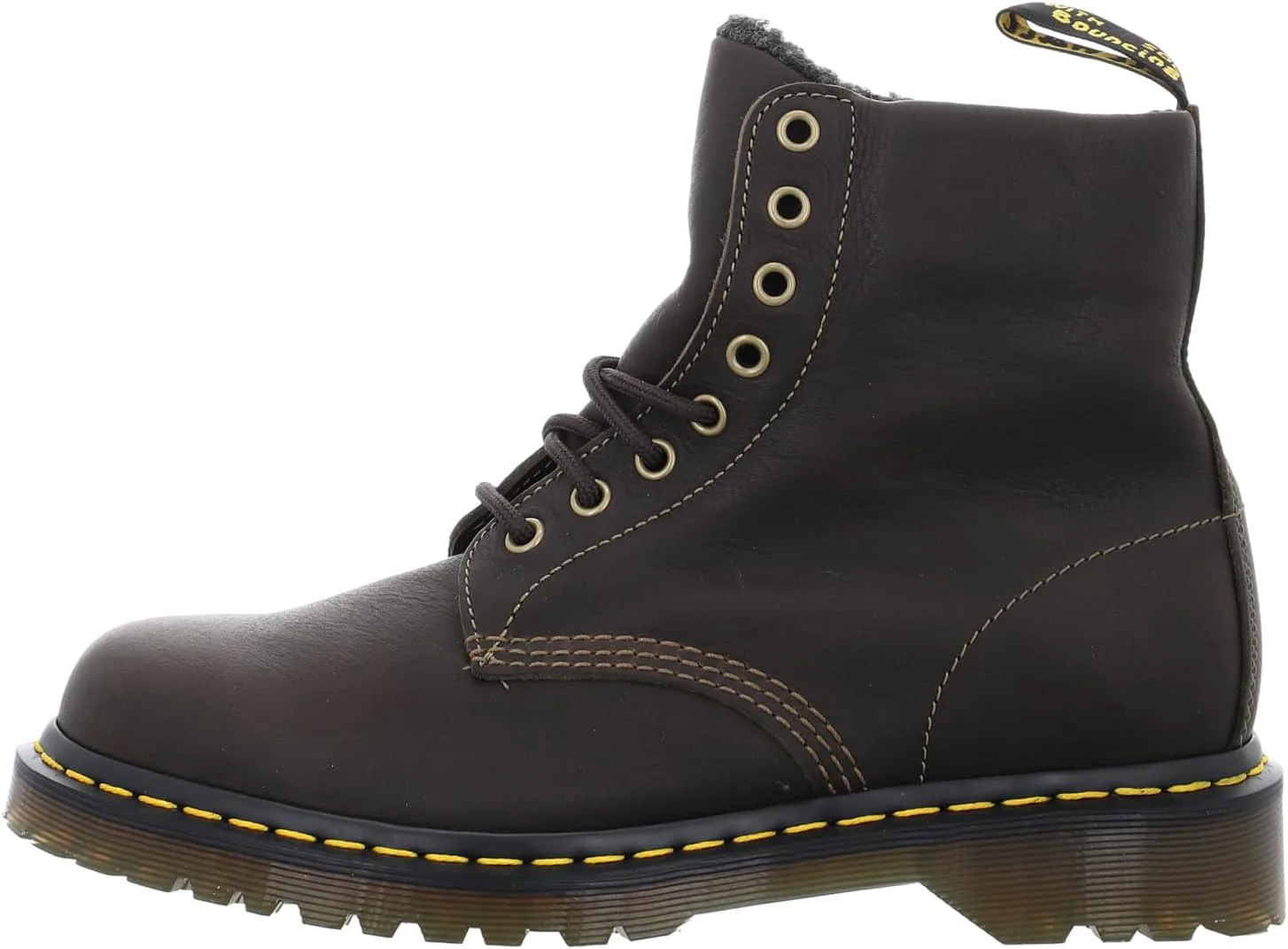 Ботинки Dr. Martens Unisex-Adult 1460 из искусственной кожи Grizzly с подкладкой из искусственного меха. Модные, оливковый — фото 2