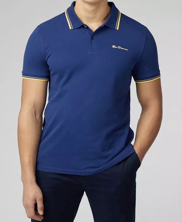 

Мужская поло с коротким рукавом Signature Ben Sherman, синий