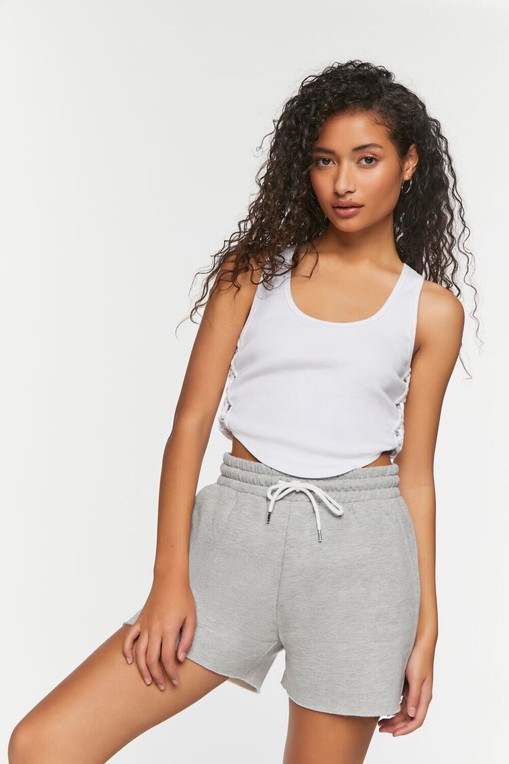 

Флисовые шорты на шнурке Forever 21, серый