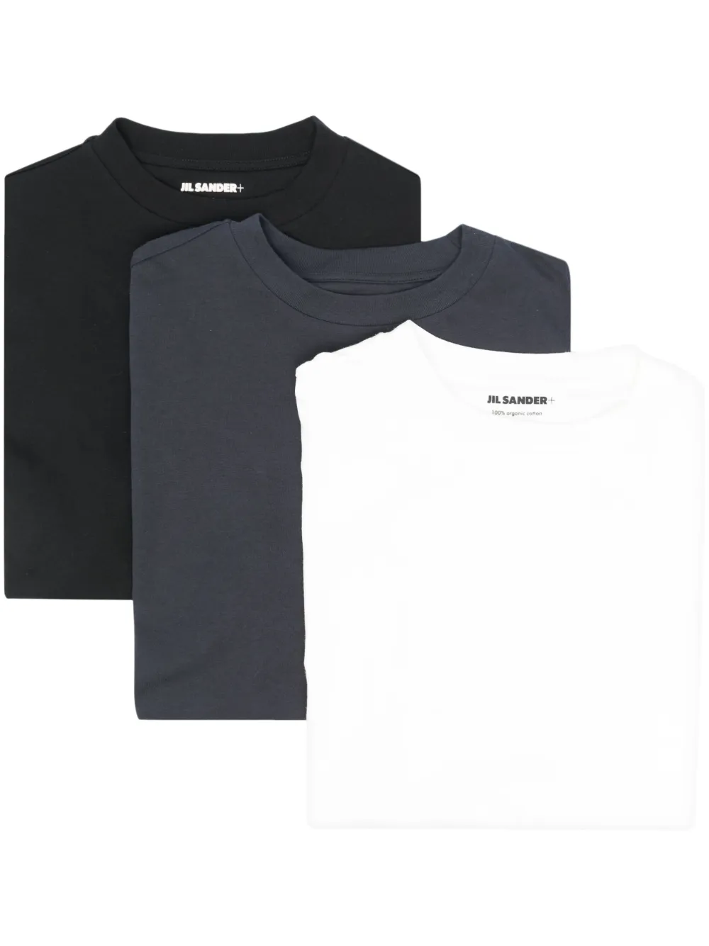 

Комплект из трех футболок с логотипом JIL SANDER, белый