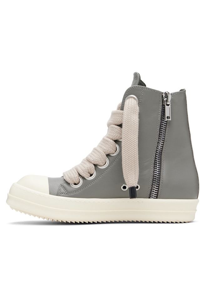 Rick Owens Серые кроссовки с рюшами в форме храма — фото 3