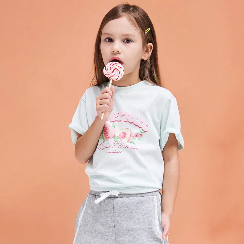 Детская футболка Peach Blossom мятная от Covernat Kids