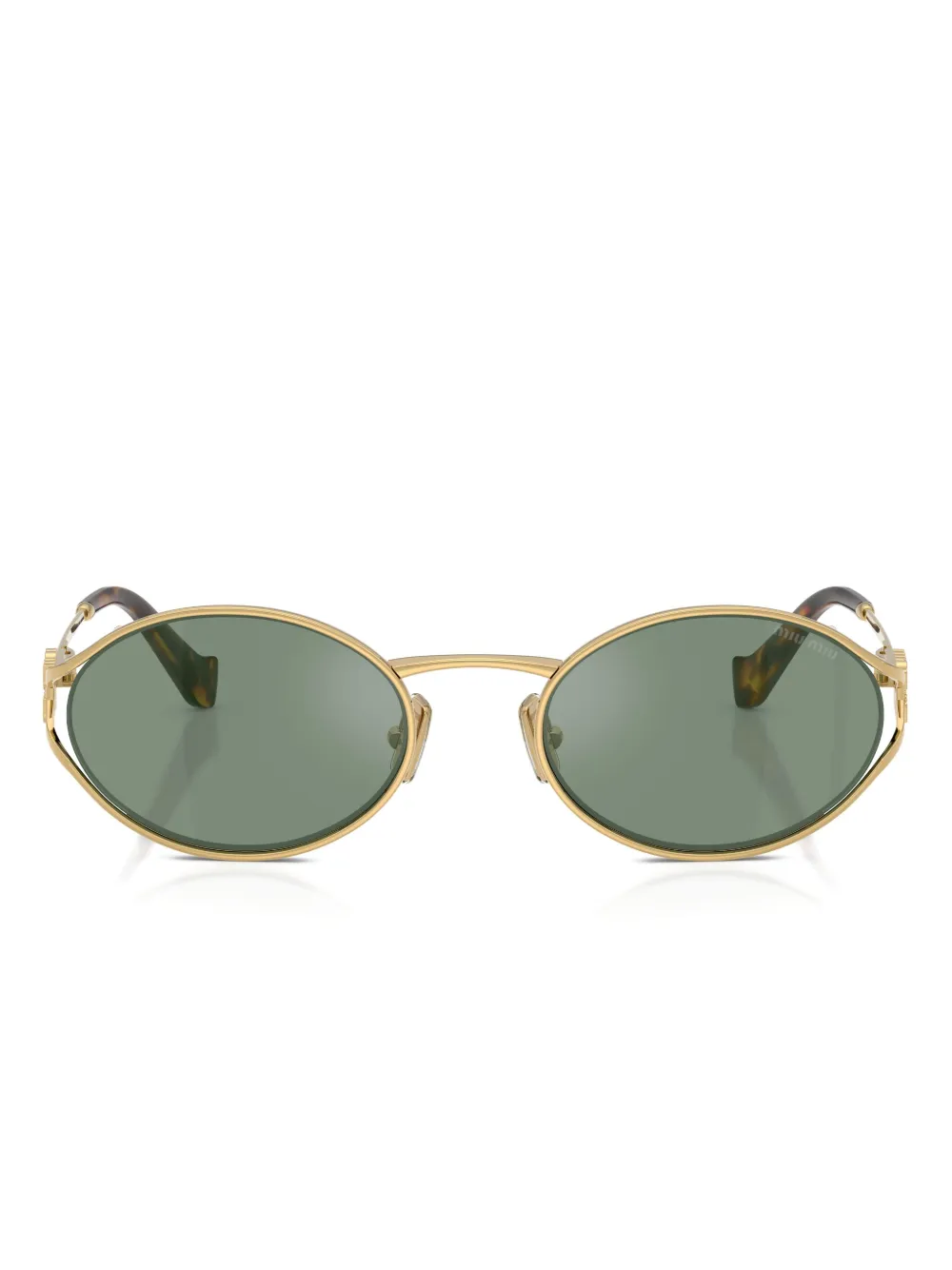 

Солнцезащитные очки в круглой оправе Miu Miu, золотистый