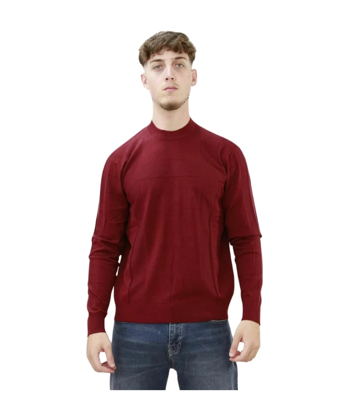 

Бордовая толстовка с корейским воротником Armani Exchange, фиолетовый