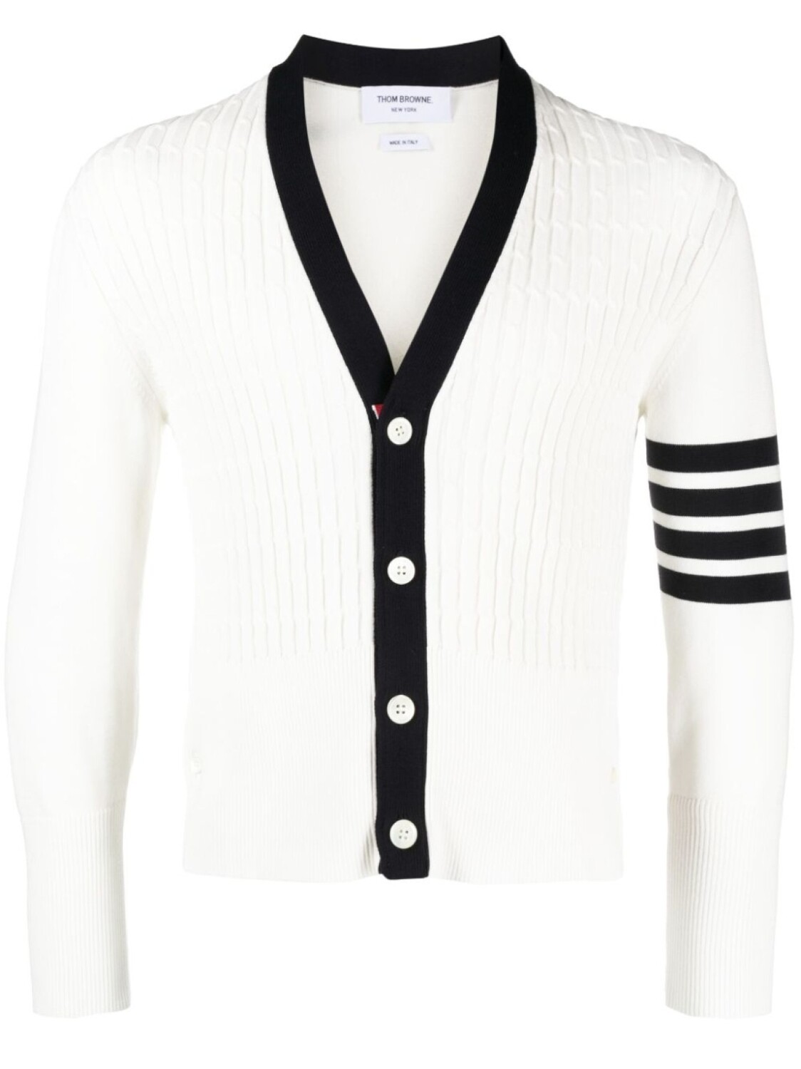 

Thom Browne кардиган с полосками 4-Bar, белый