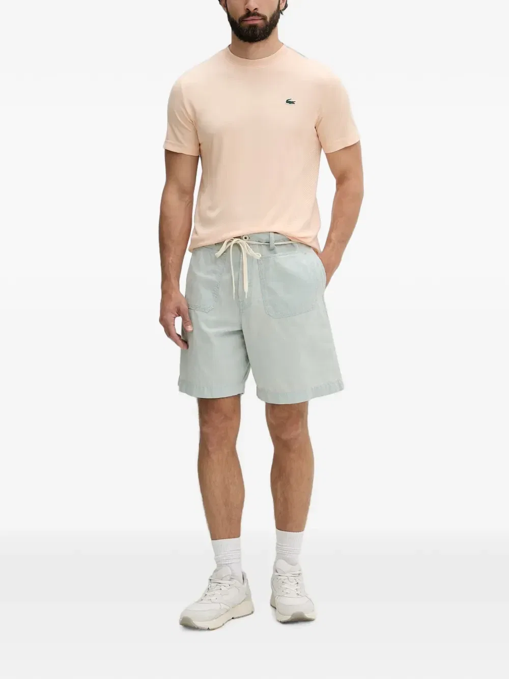 Футболка с нашивкой-логотипом Lacoste X Novak Djokovic, розовый — фото 2