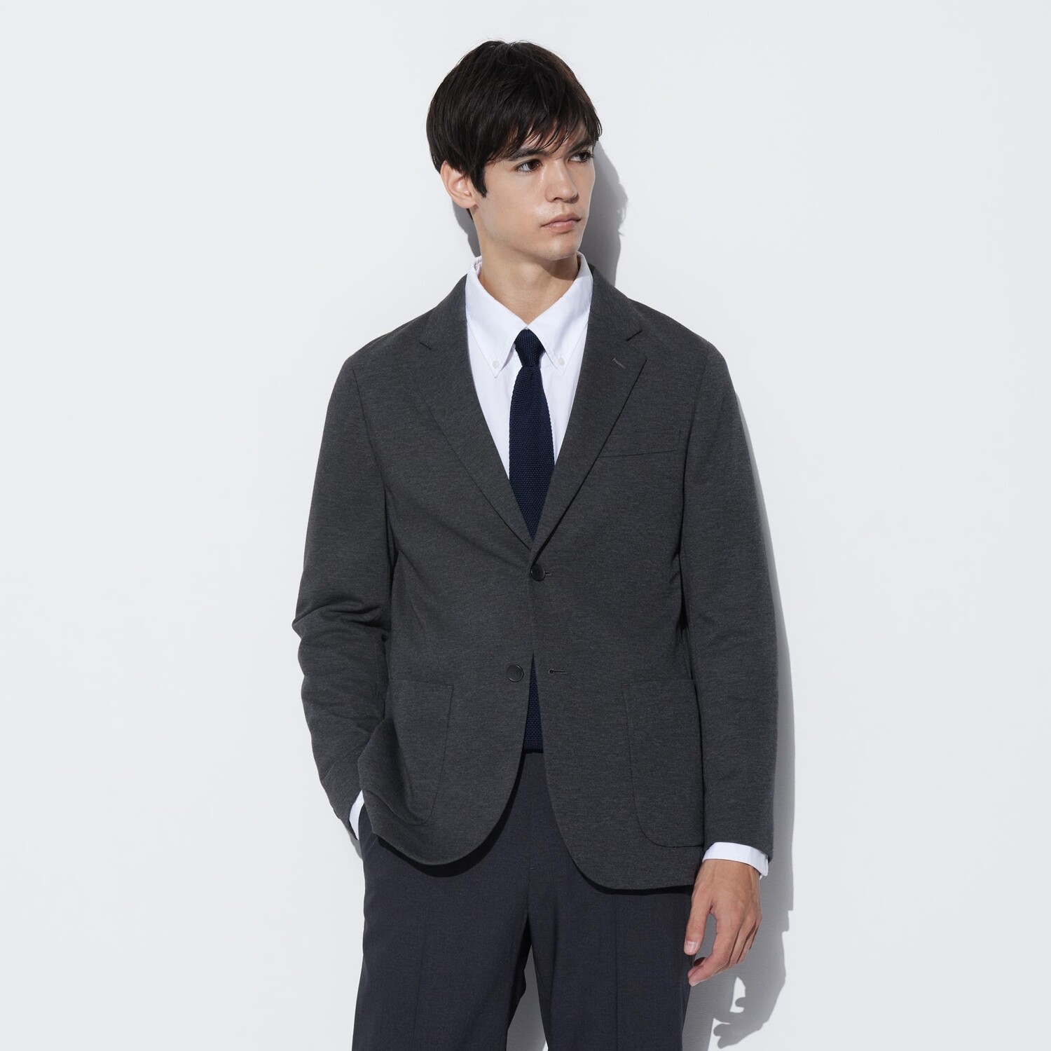 

Куртка UNIQLO Comfort 2B на пуговицах, темно-серый