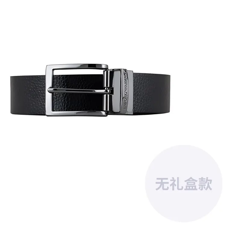 

EMPORIO ARMANI Кожаный ремень мужской, Black