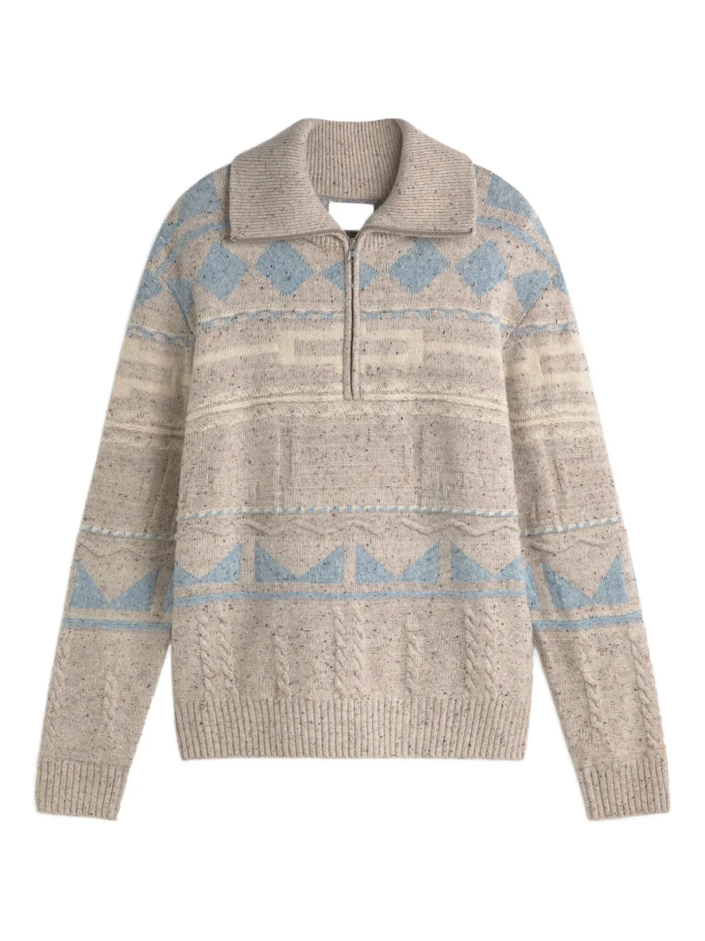 

Свитер на молнии до середины Nn07, светло-бежевый