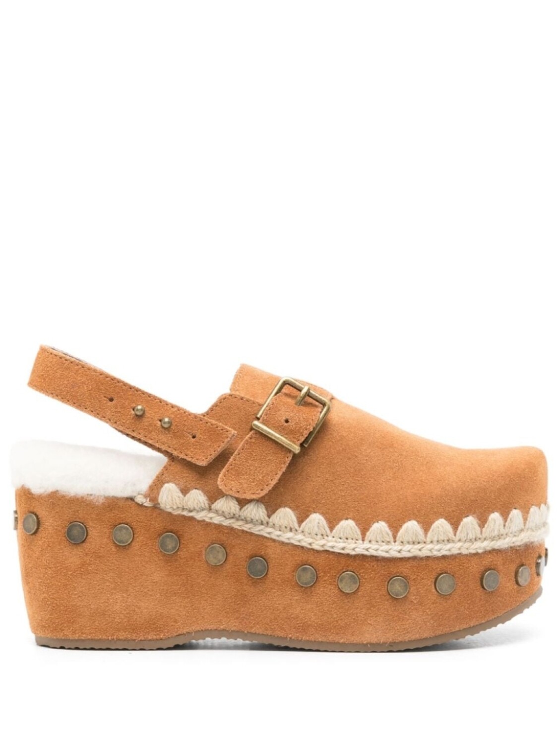 Mou 67mm Clog mules, коричневый