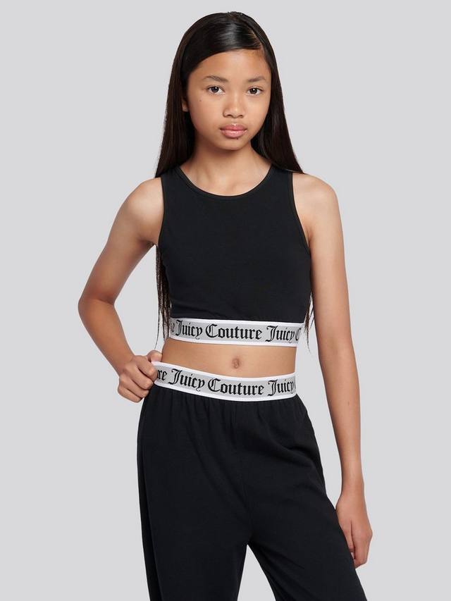 Детский сет из кроп-топа и шорт для отдыха Juicy Couture, Black — фото 3
