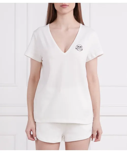 

Футболка с надписью «Troubled» Regular fit Pinko, белый