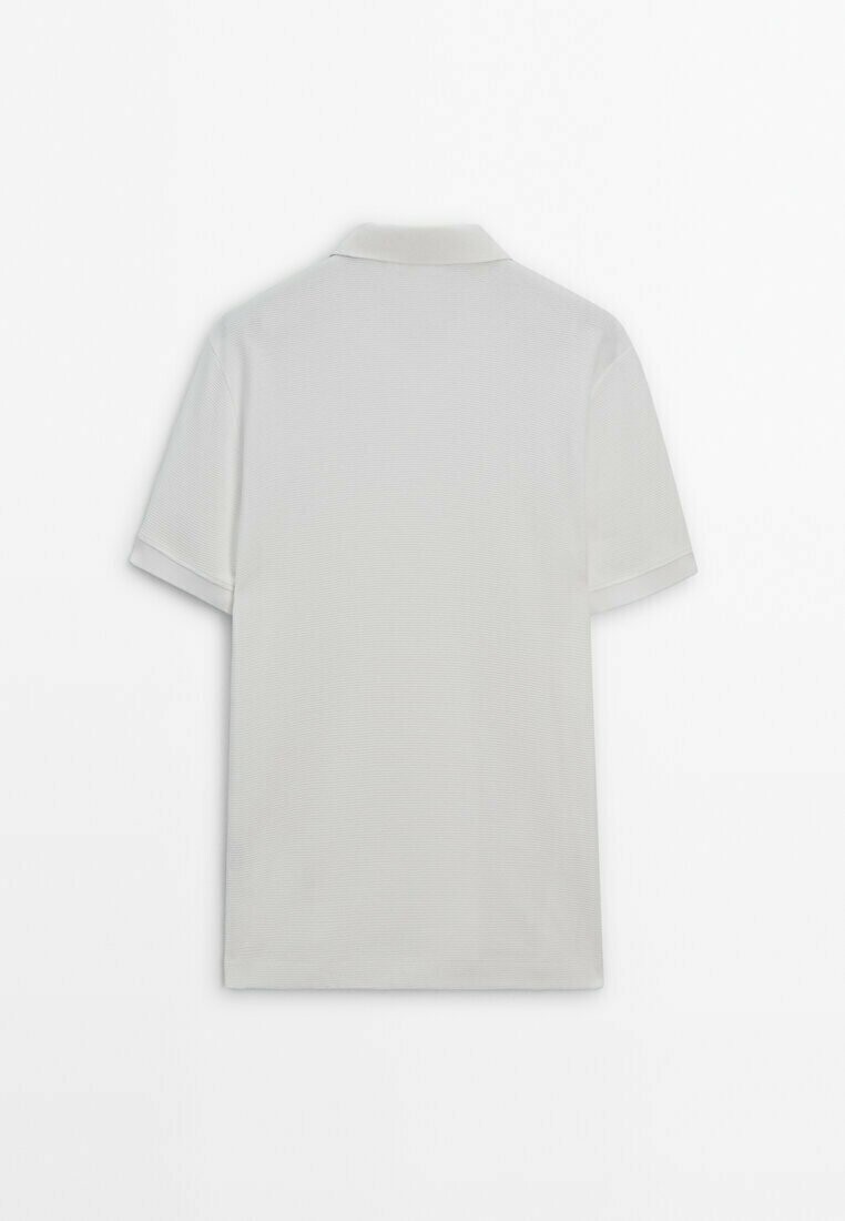 

Рубашка-поло Short Sleeve Textured Massimo Dutti, белая