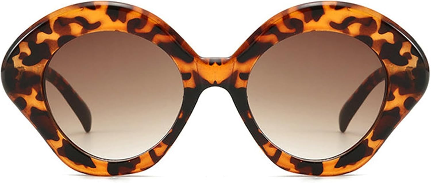 

COTIA Модные солнцезащитные очки в форме «кошачий глаз» неправильной формы для женщин и мужчин, ретро, ​​овальные, в стиле Y2K, панк, популярные, в стиле «конфетный тренд», Leopard