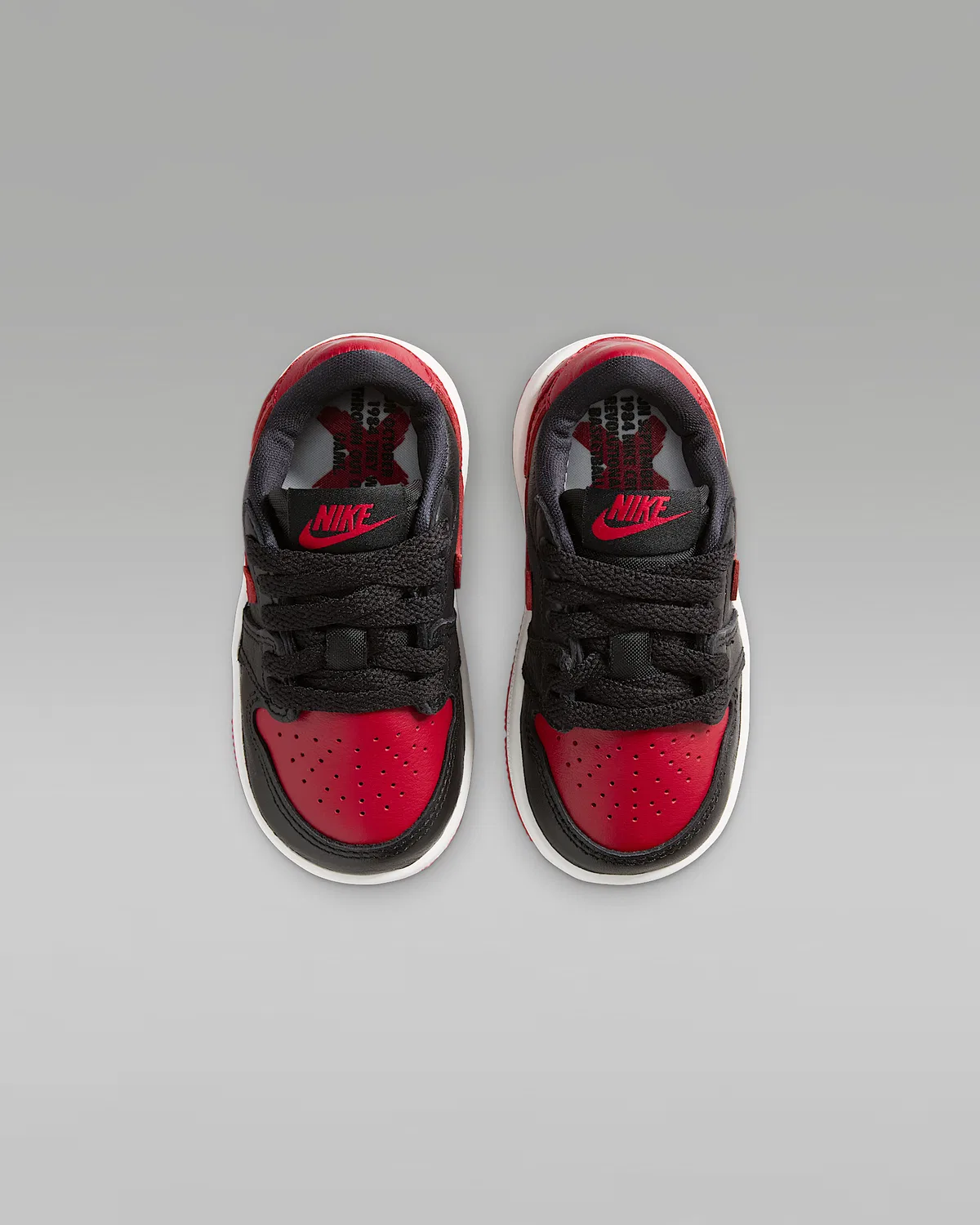 Детские кроссовки Jordan 1 Retro Low OG "Banned", Black/Varsity Red/Summit White/Black — фото 4