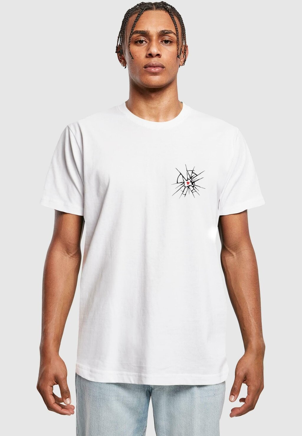 

Футболка с принтом SHATTERED GLASS Mister Tee, белый