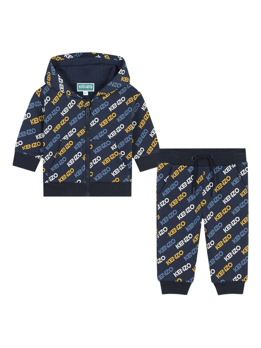 

Спортивный костюм с логотипом (комплект из двух штук) Kenzo Kids, синий