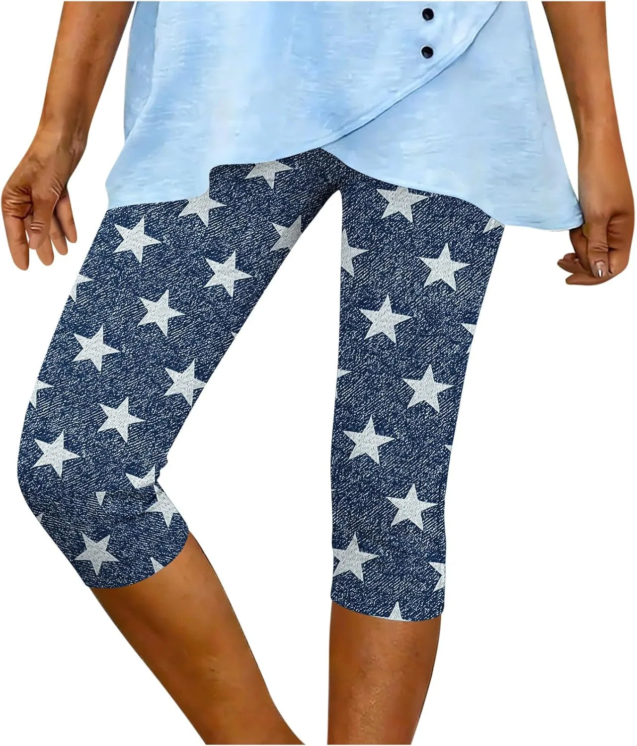 Джинсы капри tummy control Navy — фото 3