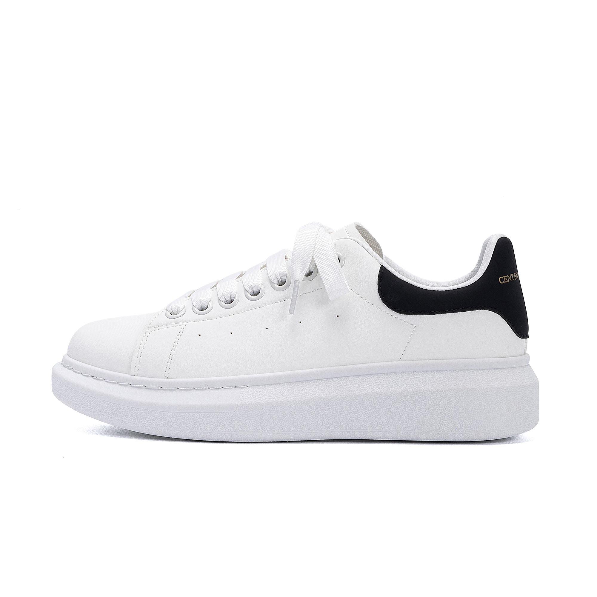 

HUANQIU Мужские черно-белые низкие легкие скейтборд-кроссовки на скрытой платформе из искусственной кожи