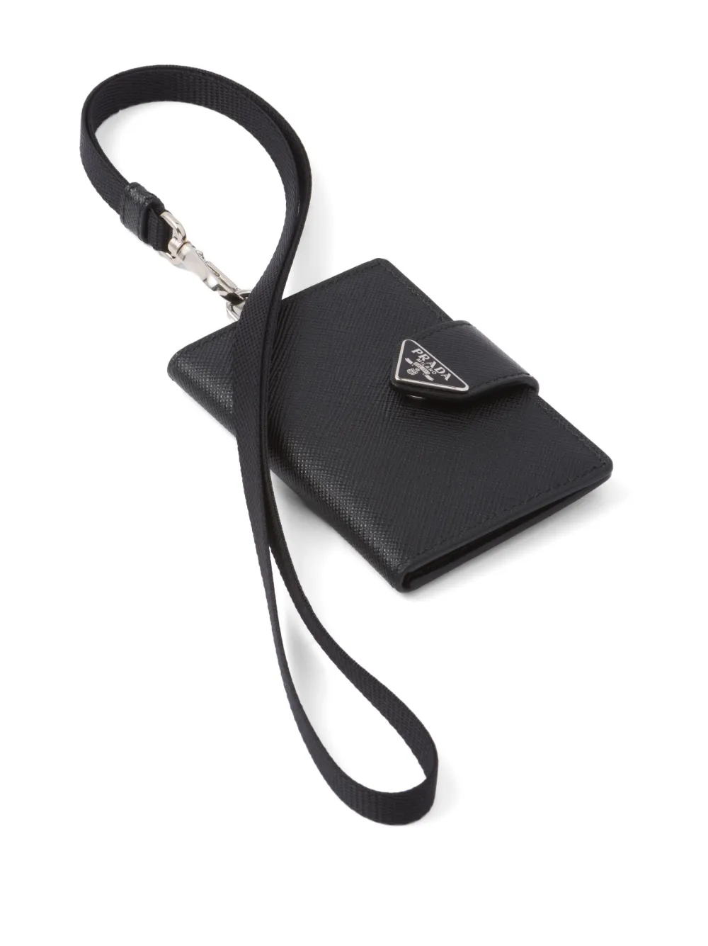 

Картхолдер из сафьяновой кожи Prada, черный