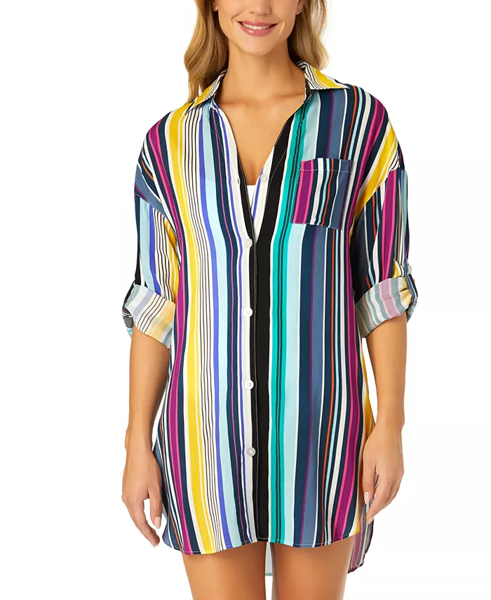 

Женская рубашка Boyfriend Shirt для пляжа Anne Cole, мультиколор